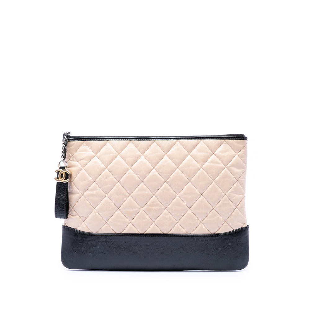 Pre-Loved Chanel Medium Aged Calfskin Gabrielle O Case Clutch - Picture 1 of 6